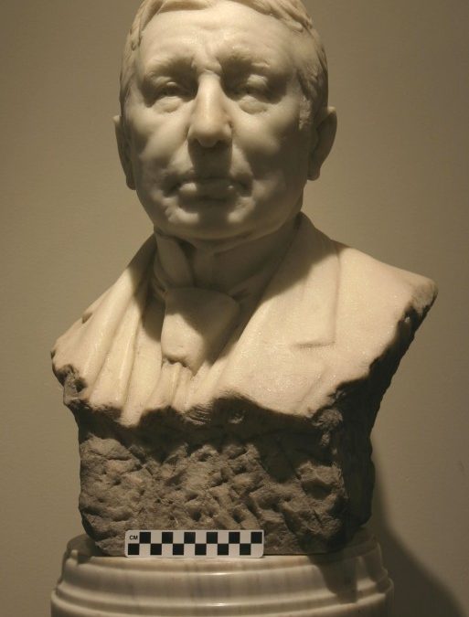 Antique artifact of Gutzon Borglum's Bust.