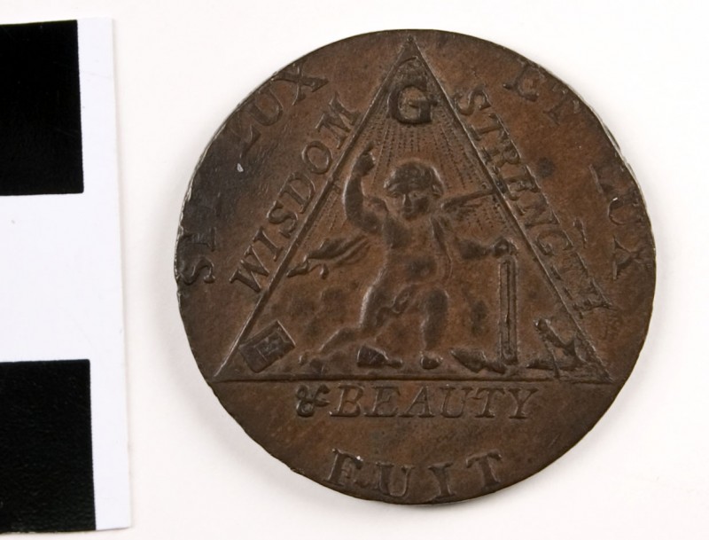 Antique artifact of James Sketchley's Coin.
