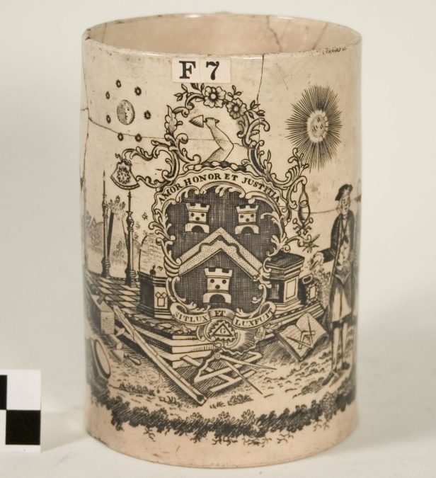 Antique artifact of the Worcester Ware Mug.
