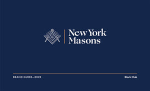 New York Masons brand guide cover photo.